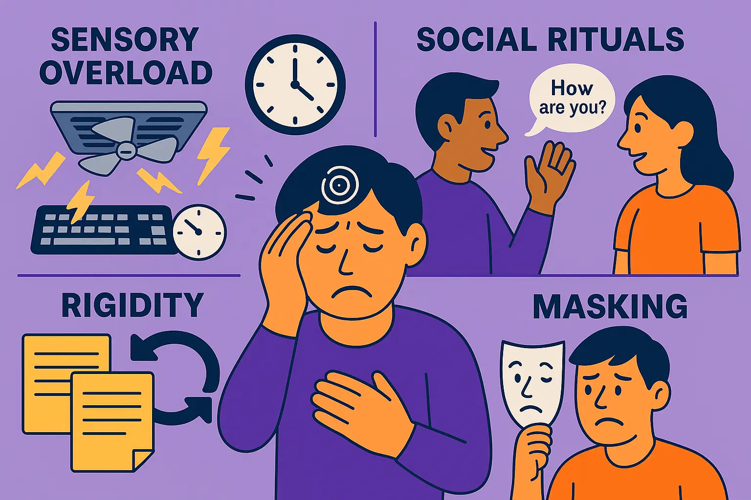 Illustration of Workplace for Autistic People